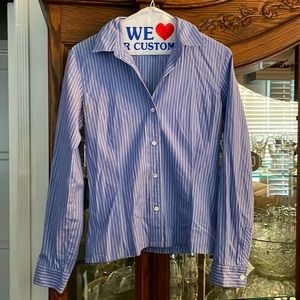 Long-sleeve button-down.